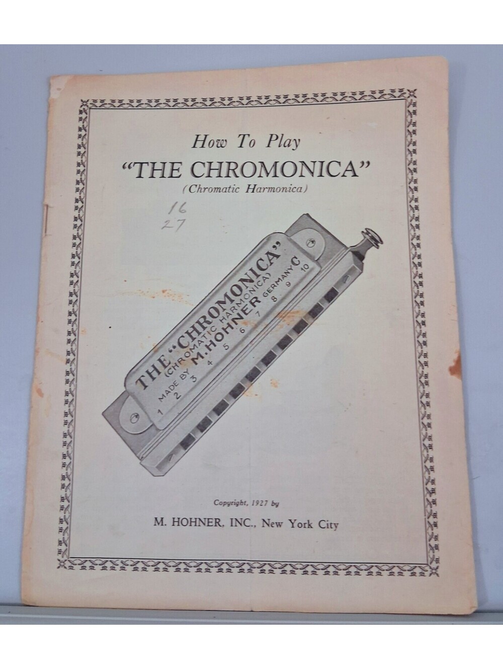 VINTAGE How To Play "The CHROMONICA" Chromonic Harmonica 1927 M. Hohner PB USA